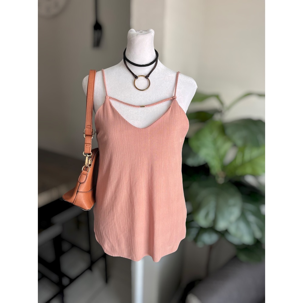 Haute Monde Size Small Pleated Cami Tank Top